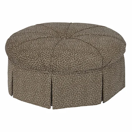 Round Skirted Ottoman